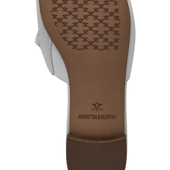 NEW JOHNSTON AND MURPHY Leather Lilly Chain Slide Sandals white 257 3M7 - Picture 8 of 8